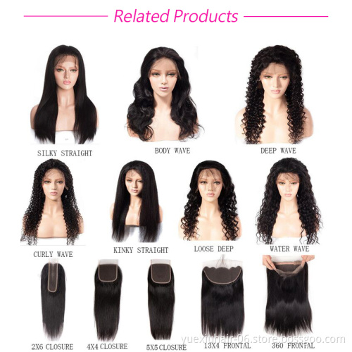 Wholesale Mink Lace Front Virgin 100% Brazilian Human Hair Wigs Kinky Straight Pre Plucked Lace ponytails Wig